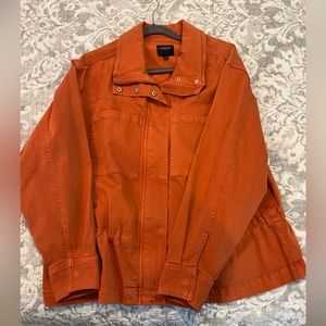 Liverpool canvas fall jacket in curry with cinching waist size XL